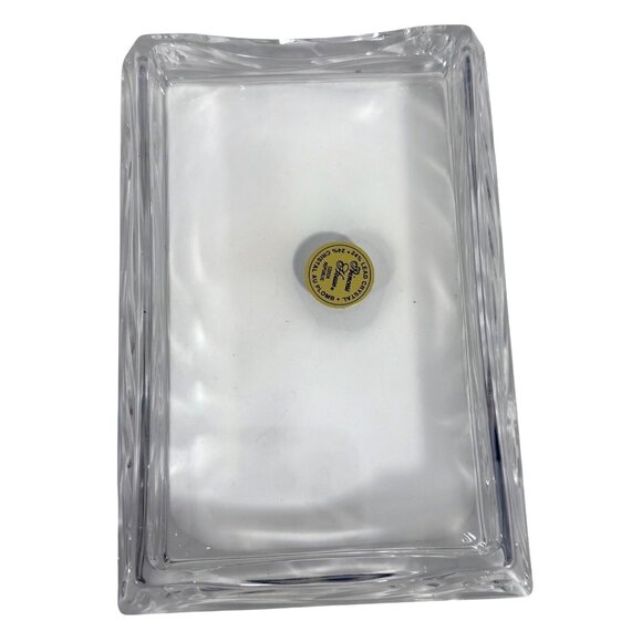 Princess House 24% Lead Crystal Memo Pad Holder Retired + Original Paper - Picture 5 of 8